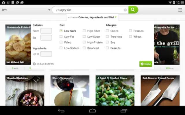 Recipes & Nutrition android App screenshot 0