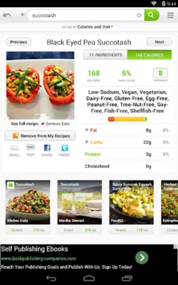 Recipes & Nutrition android App screenshot 1